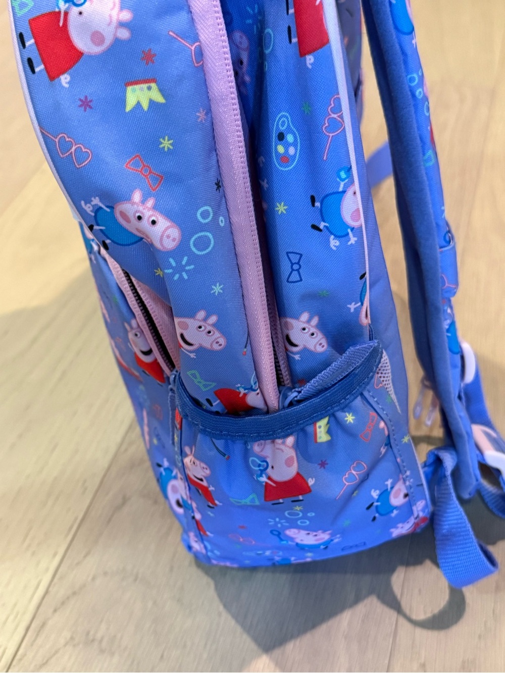 Simple Modern Kids Peppa Pig Print purple Backpack with Pink Trim - Picture 9 of 12